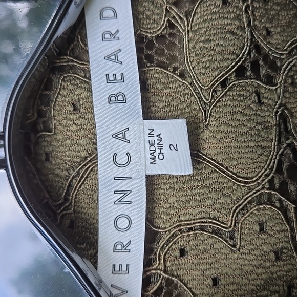 Veronica Beard Olive Green and Black Lace Jacket Size 2 - Picture 4 of 6